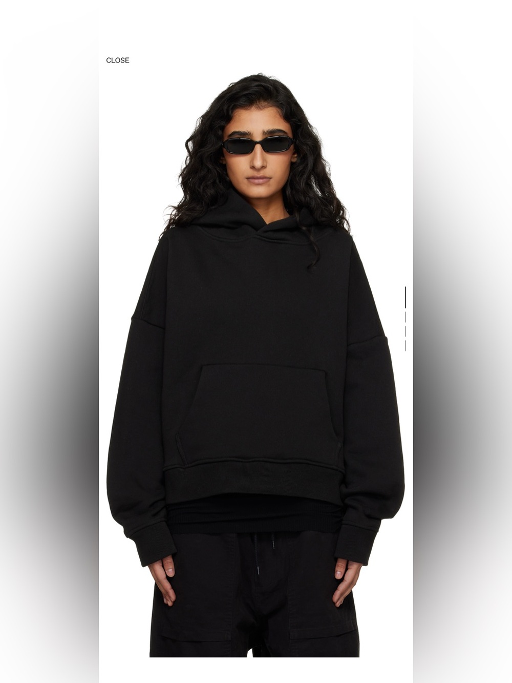 Entire Studios Black Heavy Hoodie size LARGE